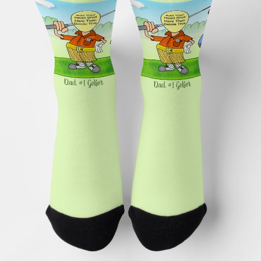 Golf Funny Cartoon Crew Socken