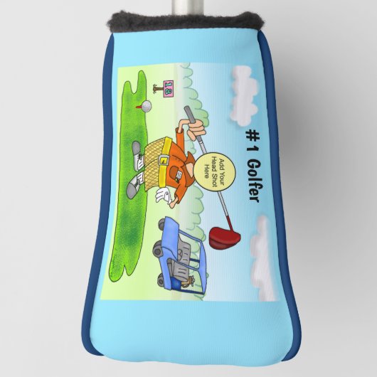 Golf Funny Cartoon Headcover (Rotieren 90)