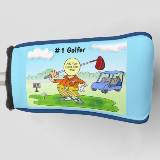Golf Funny Cartoon Headcover (Vorderseite)