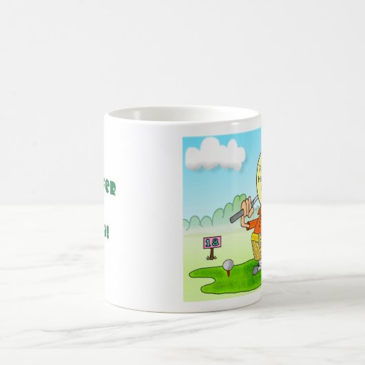 Golf Funny Cartoon Kaffeetasse (Mittel)