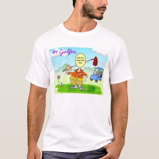 Golf Funny Cartoon T-Shirt (Vorderseite)