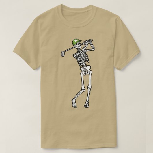 Golf Funny Golfing Skeleton Golfer Halloween T-Shirt (Design vorne)