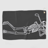 Golf Funny Golfspielen Skelett Golf spielen Golfer Golfhandtuch (Horizontal)