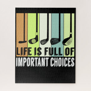 Golf Funny Life Choice Clubs Puzzle