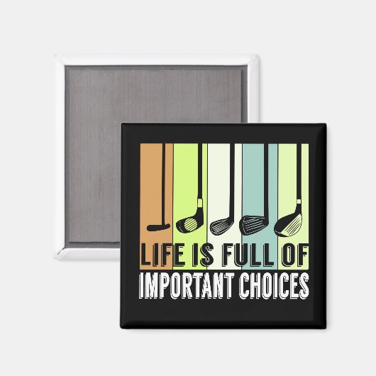 Golf Funny Life Chores Clubs Magnet (Vorderseite/Rückseite)