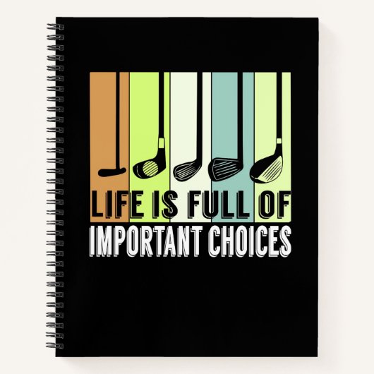 Golf Funny Life Chores Clubs Notizblock (Vorderseite)