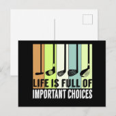 Golf Funny Life Chores Clubs Postkarte (Vorne/Hinten)