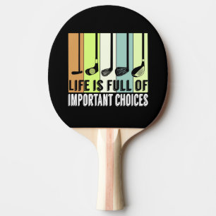 Golf Funny Life Chores Clubs Tischtennis Schläger