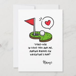 Golf Funny Quotes für Golfer Valentinstag Feiertagskarte