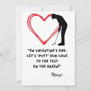Golf Funny Quotes für Golfer Valentinstag Feiertagskarte