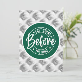 Golf Funny Sprichwort für Bachelor Golfer Einladung