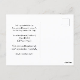 Golf Funny Sprichwort für Bachelor Golfer Postkarte