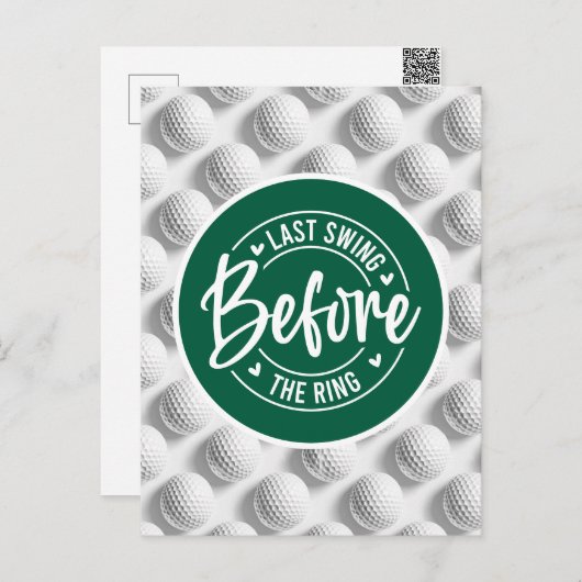 Golf Funny Sprichwort für Bachelor Golfer Postkarte (Vorne/Hinten)