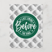 Golf Funny Sprichwort für Bachelor Golfer Postkarte (Vorderseite)