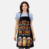 Golf Funny Sprichwort mit Golfer und Bier Schürze (Getragen)