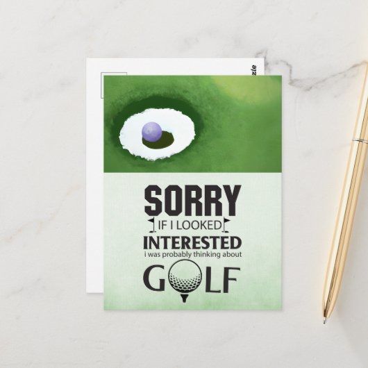 Golf Funny Sprichwort Zitate für Golfer Postkarte (Vorderseite/Rückseite Beispiel)