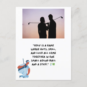 Golf Funny Sprichwort Zitate Gruß Golfer Postkarte