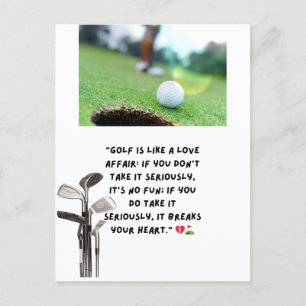 Golf Funny Sprichwort Zitate Gruß Golfer Postkarte