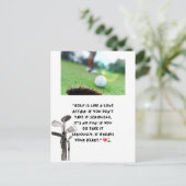 Golf Funny Sprichwort Zitate Gruß Golfer Postkarte (Stehend Vorderseite)