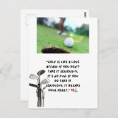 Golf Funny Sprichwort Zitate Gruß Golfer Postkarte (Vorne/Hinten)