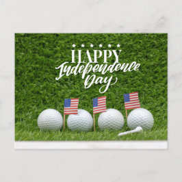 Golf für 4. Juli HAPPY Unabhängigkeitstag Amerika Postkarte