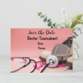 Golf für Ärztin Medizinisches Team Turnier Rosa La Einladung (Stehend Vorderseite)