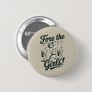 Golf für die Mädchen Süße lustige Golf Damen Button