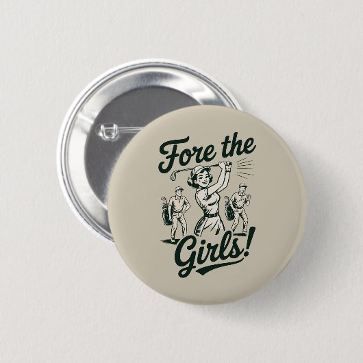 Golf für die Mädchen Süße lustige Golf Damen Button (Vorne & Hinten)