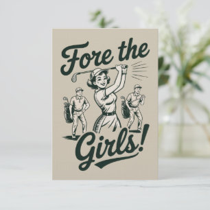 Golf für die Mädchen Süße lustige Golf Damen Einladung