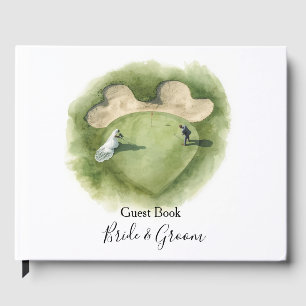 Golf für immer mit Braut und Bräutigam Hochzeit Gästebuch