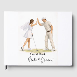 Golf für immer mit Braut und Bräutigam Hochzeit Gästebuch