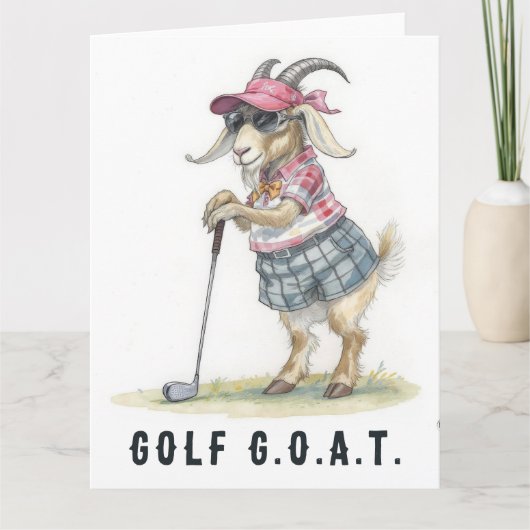 Golf G.O.A.T. - Big Golf Card Dankeskarte (Vorderseite)