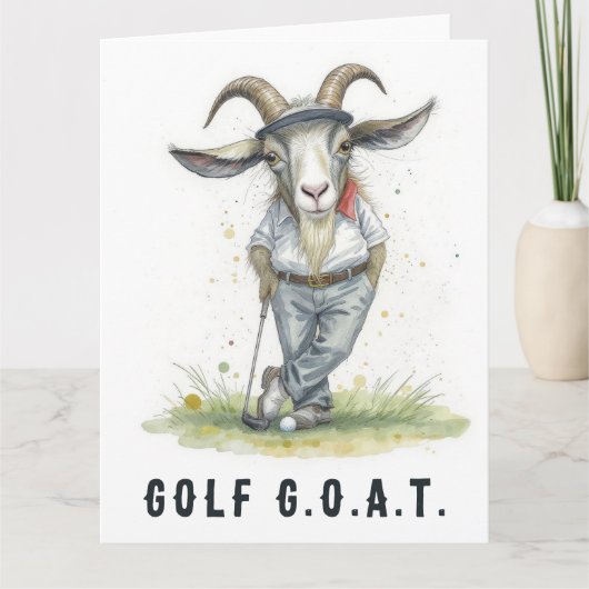 Golf G.O.A.T. - Big Golf Card Dankeskarte (Vorderseite)