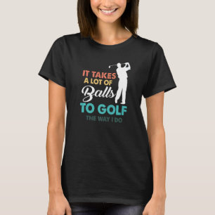 Golf-Gag-Spaß Vintage-Golfbälle Wortwitz-Witz Golf T-Shirt