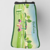 Golf Gal Grüntöne Kartonbezeichnung Putter Headcover (Rotieren 90)