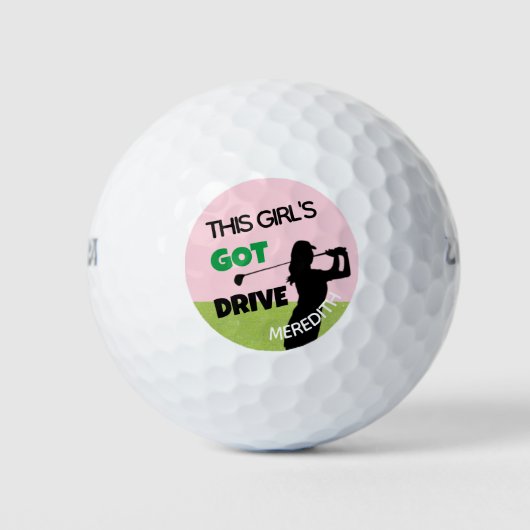 Golf Gal Swing Got Drive Name Golfball (Vorderseite)