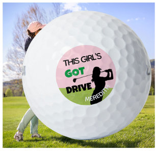 Golf Gal Swing Got Drive Name Golfball