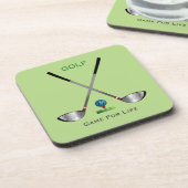 GOLF - Game for Life Golf Clubs Golf Ball Getränkeuntersetzer (Linke Seite)