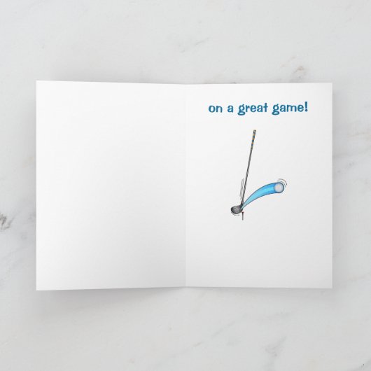 Golf Game Glückwunsch Karte (Innenseite)