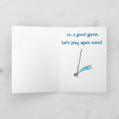 Golf Game Glückwunsch Karte (Innenseite)