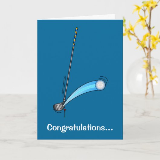 Golf Game Glückwunsch Karte (Gelbe Blume)