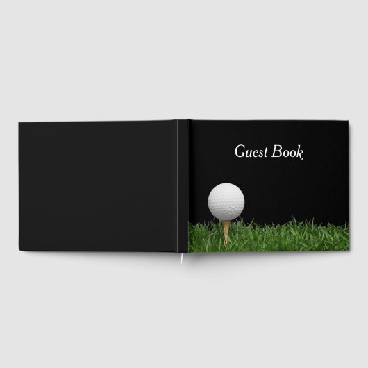 Golf Gästebuch auf schwarzem Hintergrund (Voll)