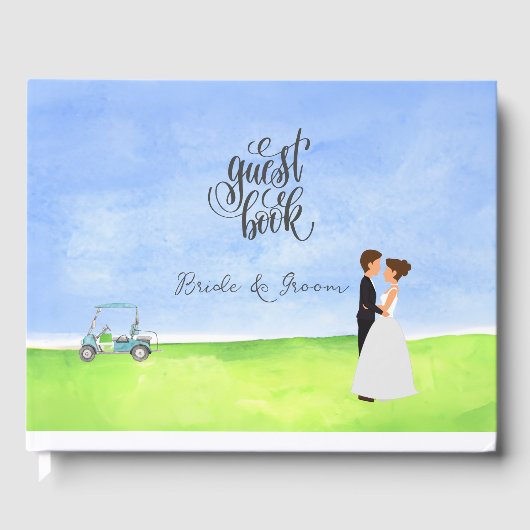 Golf Gästebuch für Golfer Hochzeitsfeier (Vorderseite)