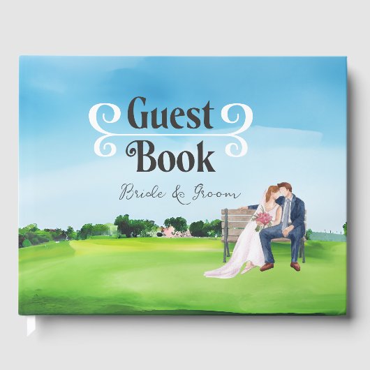 Golf Gästebuch für Golfer Hochzeitsfeier (Vorderseite)