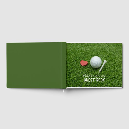 Golf-Gästebuchball für Hochzeitsfeier Gästebuch (Voll)