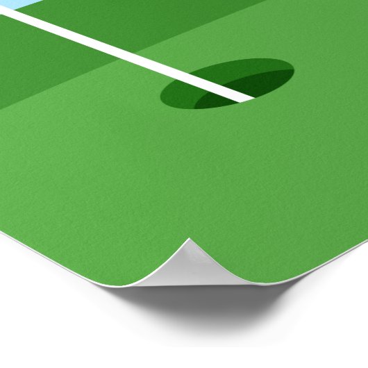 Golf Gästebuchplakat - 250 Unterschriften Poster (Ecke)