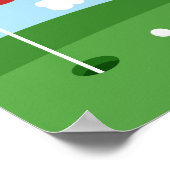 Golf Gästebuchplakat - 50 Unterschriften Poster (Ecke)