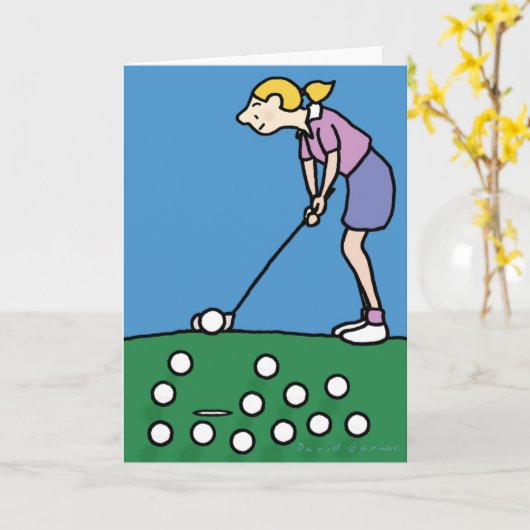 Golf-Geburtskarte Karte (Gelbe Blume)