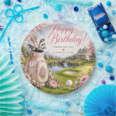 Golf-Geburtstag für Golferin  Pappteller (Party)