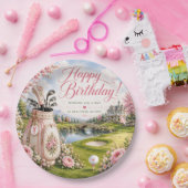 Golf-Geburtstag für Golferin  Pappteller (Party)